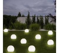 9x Sfera Solare Lampade da Giardino per Esterni LED Chiodi Terrazzi Luce Sferica