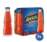 9x Stock Aperol Soda 125X6 Bottiglia Gingerini