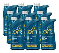 9X1 Litri Originale MANNOL Olio Compressore ISO 46