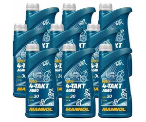 9x1 Litro MANNOL 4 Tempi Agro SAE 30 Olio Motore 7203 API SL JASO MA/MA2