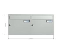 A-01 2 sistema di cassette per le lettere da parete in acciaio inox V2A
