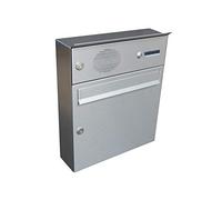 A-01 Cassetta postale in acciaio inox fissata a muro dotata di campanello e citofono - LETTERBOX24.de