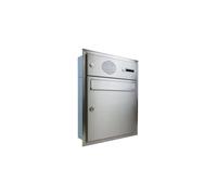 A-01 Cassetta postale in acciaio inox incassato a muro dotata di campanello e citofono