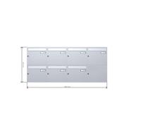 A-015 7 sistema di cassette per le lettere da parete in acciaio inox V2A