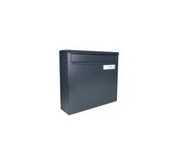 A-02 Cassetta postale 2 posti a recinzione color grigio antracite (RAL 7016) con targhetta portanome- .de