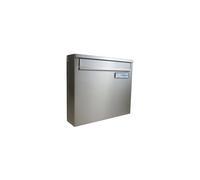 A-02 Cassetta postale 2 posti a recinzione in acciaio inox con targhetta portanome