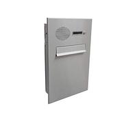 A-046 Cassetta postale passante dal design in acciaio inox dotata di campanello e citofono (profondità: 10 cm) - LETTERBOX24.de
