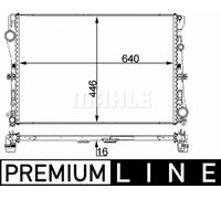 Radiatore Alette di raffreddamento saldate CR 2100 000P MAHLE per MERCEDES-BENZ