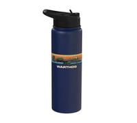 A-10 Warthog Jet Retro Tramonto Grafica Stainless Steel Insulated Water Bottle