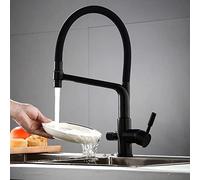 A 3 Vie Con Tubo In Silicone Nero Estraibile Rubinetti Da Cucina Con Doccetta Estraibile Rubinetti Da Cucina A Doppia Maniglia Bianco,Nero