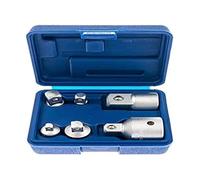 A-6HAS - Set di 6 chiavi a bussola da 1/4", 3/8", 1/2", 3/4", 3/4", con attacco a cricchetto, estensione e riduzione del portalampada