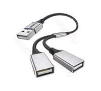 (A a 2 USB 0,25 m) Cavo adattatore splitter USB 1 in 2 Out 3 Convertitore OTG a 4 porte Alimentazione