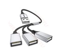 (A a 3 USB 0,25 m) Cavo adattatore splitter USB 1 in 2 Out 3 Convertitore OTG a 4 porte Alimentazione
