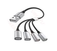(A a 4 USB 0,25 m) Cavo adattatore splitter USB 1 in 2 Out 3 Convertitore OTG a 4 porte Alimentazione