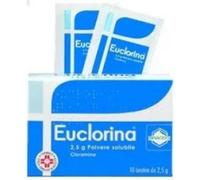 A. A. Menarini Ifr - Euclorina 10 Bustine Da 2,5 gr - Polvere Solubile Disinfettante Della Cute
