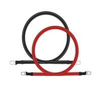 A ABIGAIL 2 AWG 3FT Power Copper Battery Cable con Terminali Rosso e Nero Power Inverter Wire Set alette 3/8 pollici (positivi e negativi) per moto, Automotive Solar, ATV, RV, Falciatrice, Marina
