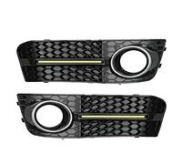 A ABSOPRO 1 Coppia Anteriore Paraurti Griglia Nebbia Fari Compatibile per Audi A4, Nero