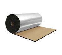 A ABSOPRO 1 Pezzi 0.6㎡ 5mm Tappetino Insonorizzante Acustico per Auto Vetroresina con Adesivo Termico per Cappuccio Barca Motore Argento Schiuma a Celle Chiuse 100cmx60cmx5mm
