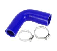 A ABSOPRO 1 Set 25mm/0.98"-32mm/1.26" ID 90mm/3.54" Length 90 Degrees Blue Car Silicone Hose with Clamps Coolant Hose Universal