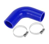 A ABSOPRO 1 Set 35mm/1.38" ID 90mm/3.54" Length 90 Degrees Blue Car Silicone Hose with Clamps Coolant Hose Universal