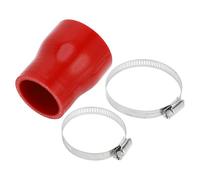 A ABSOPRO 1 Set 45-57mm/1.77"-2.24" ID 76mm/2.99" Length 0 Degree Tubo in Silicone Rosso per Auto con Morsetti Tubo Refrigerante Universale