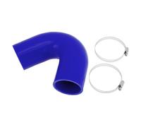A ABSOPRO 1 Set 60mm/2.36" ID 102mm/4.02" Lunghezza 135° Tubo in Silicone Blu per Auto con Morsetti Tubo del Refrigerante Universale