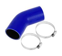 A ABSOPRO 1 Set 60mm/2.36" ID 102mm/4.02" Lunghezza 45° Blu Nero Tubo in Silicone per Auto con Morsetti Tubo del Refrigerante Universale