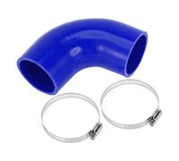 A ABSOPRO 1 Set 60mm/2.36" ID 90mm/3.54" Length 90 Degrees Blue Car Silicone Hose with Clamps Coolant Hose Universal