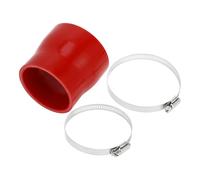 A ABSOPRO 1 Set 70-80mm/2.76"-3.15" ID 76mm/2.99" Length 0 Degree Tubo in Silicone Rosso per Auto con Morsetti Tubo Refrigerante Universale