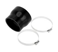 A ABSOPRO 1 Set 76-89mm/2.99"-3.50" ID 76mm/2.99" Length 0 Degree Tubo in Silicone Nero per Auto con Morsetti Tubo Refrigerante Universale