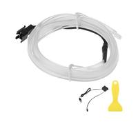 A ABSOPRO 1m Cavo EL Wire LED Stringa di illuminazione Glow per Illuminazione Interna Auto Striscia Flessibile Luce Neon per Decorazione Auto USB(5V) Blu Ghiaccio