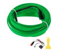 A ABSOPRO 4m Cavo EL Wire LED Stringa di illuminazione Glow per Illuminazione Interna Auto Striscia Flessibile Luce Neon per Decorazione Auto Accendisigari (12v) Verde