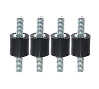 A ABSOPRO 4pz, M4 Anti Vibrazione Gomma Isolatore Supporto 10x10mm per Auto Motori