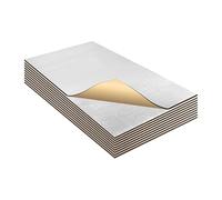 A ABSOPRO 5mm 0.45㎡ Tappetino Insonorizzante per Auto Materiale Termoisolante Autoadesivo per Cappuccio Barca Copertura Motore Tono Argento Vetroresina 25cmx18cmx5mm 10 pezzi