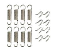 A ABSOPRO 8 Set 43mm 1.69" Scarico Tubo Molla con U Forma Ganci Argento Tono