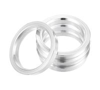 A ABSOPRO Anelli Centraggio Mozzo Argentato 4pz per Auto Lega Alluminio | OD 66.6mm, ID 54.1mm, Spessore 10mm. Elimina Vibrazioni Del Volante, Garantisce Aderenza Perfetta.