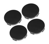 A ABSOPRO Coprimozzo Universale per Veicoli Auto da 65 mm con 4 Clip, Colore Nero (Set di 4)