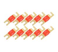 A ABSOPRO Fusibile AFS ANL 10pz Rosso Tono Oro Per Auto Camion Moto 200A | Materiale: Plastica E Metallo, Dimensione: 4.2x1.2x0.9cm, Tensione: 32V, Compatibile Con Portafusibili, Azione Rapida