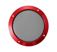 A ABSOPRO Griglia per Altoparlante Auto Rosso 1 Pezzo Metallo E ABS | Prot. Per Woofer E Speaker, Diam. Est.: 6.02 Pol., Diam. Int.: 4.80 Pol., Dist. Foro: 138mm, Vite Foro: 4mm, Universale.