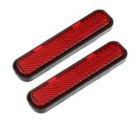 A ABSOPRO Inferiore Forcella Riflettore Adesivo Posteriore Borsa Copertura Ovale Rosso 2pz