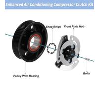 A ABSOPRO Kit Frizione Compressore A/C Ant. per Audi A3 10-13 2.0L 1Pc | Acciaio, Compressore PXE16, per Audi A3 Quattro 10-13, per Audi TT 08, per VW Beetle 12-15, per VW Golf 10-16