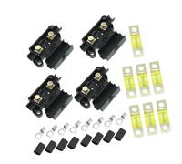 A ABSOPRO Kit Fusibili 120A 4Pz Portafusibili ANS Per Doppia Batteria Auto | Materiale: Plastica/Metallo, Colore: Nero/Giallo, Dim: 70x55x17mm, Tens: 32V DC, Uso: Automobili, Furgoni, Barche, Camion
