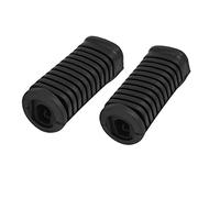 A ABSOPRO Moto Pedane Piede Riposo Pedale Copertura Gomma Nero (2Set)