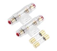 A ABSOPRO Portafusibili 2pz 80A In linea AGU Fusibile Supporto Adatto a 4 8 10 Manometro con 2pz 80A Fusibile