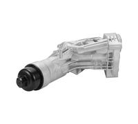 A ABSOPRO Radiatore Olio Motore Adattatore Alloggiamento Filtro Olio Assemblaggio N.11428596283 con Guarnizioni Radiatore Olio per BMW 330i 530e in Lega di Alluminio Aggiornata Tono Argento.