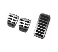 A ABSOPRO Set Copertura Pedali Acceleratore E Freno Per Kia Forte 10-12 3Pz | Materiale Lega Alluminio E Gomma, Colore Nero E Argento, Antiscivolo, Resistente All'usura, Dimensioni 11.5x5.5cm E 7x5.5cm