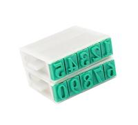 A ABSOPRO Set Timbro Numeri Arabi 13mm 10 Pezzi Combinazione Per Ufficio | Verde, Grigio, Bianco, Blu, Plastica, Gomma, 3.8x1.3x0.8cm, 0-9 Cifre, Per Numerazione E Codifica Documenti