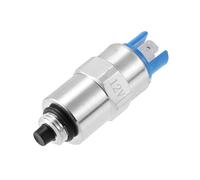 A ABSOPRO Solenoide Arresto Carburante Argento 1 Pezzo 12V | Plastica E Metallo 2.6x6.7cm M14x1.5 2 Pin Per Perkins Per Mitsubishi Per Caterpillar Sostituisce 7167-620C 7W6249