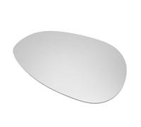 A ABSOPRO Specchio Retrovisore Laterale Destro in Vetro di Ricambio con Piastra di Supporto Convesso Riscaldato Bianco per Fiat 500 500c 2007-2023