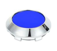 A ABSOPRO Tappi Centrali Ruota Argento 1 Pezzo Per Auto Copertura Mozzo | Materiale Plastica OD 70mm ID 63mm H 7mm Adatto Per SUV Roulotte Camion Include Adesivo Blu Numero OE Non Applicabile